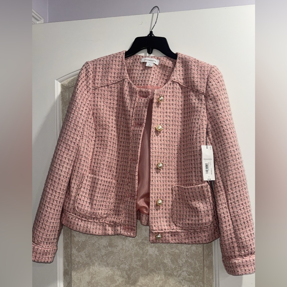 Ann Taylor Blush Tweed Blazer